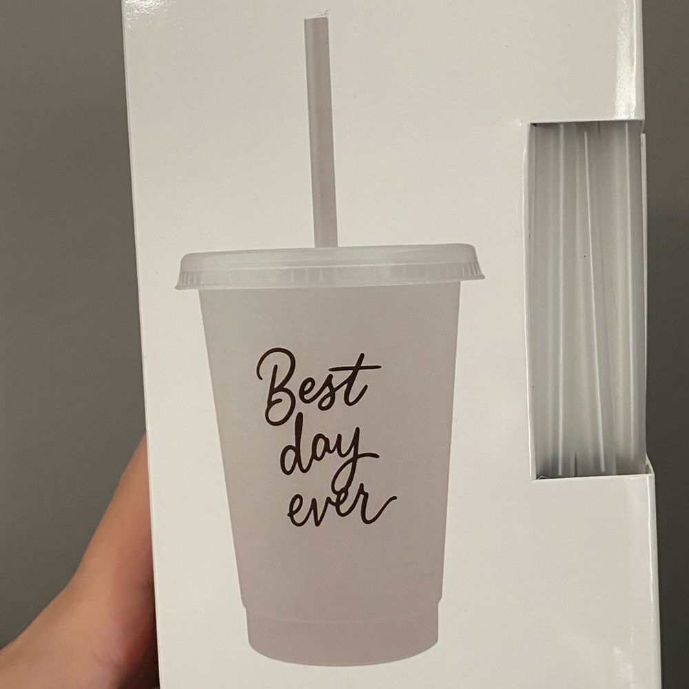 ONLY 4! Best Day Ever Reusable Cup Set Tumblers